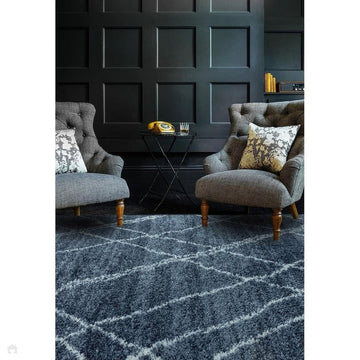 Alto AL01 Modern Moroccan Berber Soft Plush Boho Shaggy Blue/Cream Rug-Asiatic Carpets-Rug Love - The Most Loved Rug Store